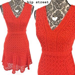 SAN & SONI Anthropologie Sleeveless Fit & Flare Cotton Crochet Lace Dress 4